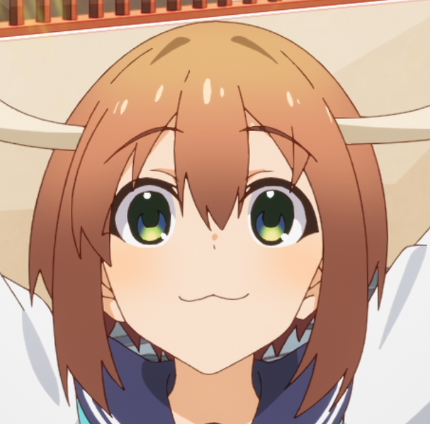 happy deer anime girl